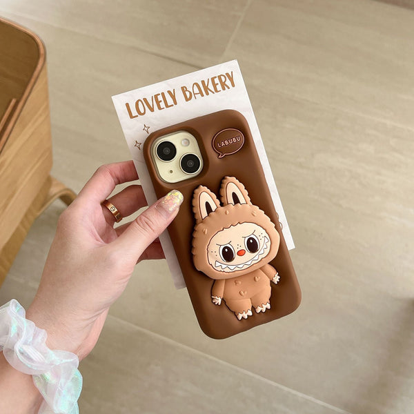 Cute 3D Labubu Phone Case With Labubu Phone Holder Grip